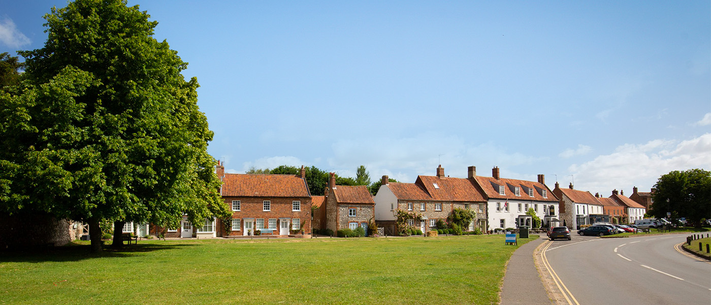 A row of dog friendly holiday cottages in Burnham Market Norfolk
