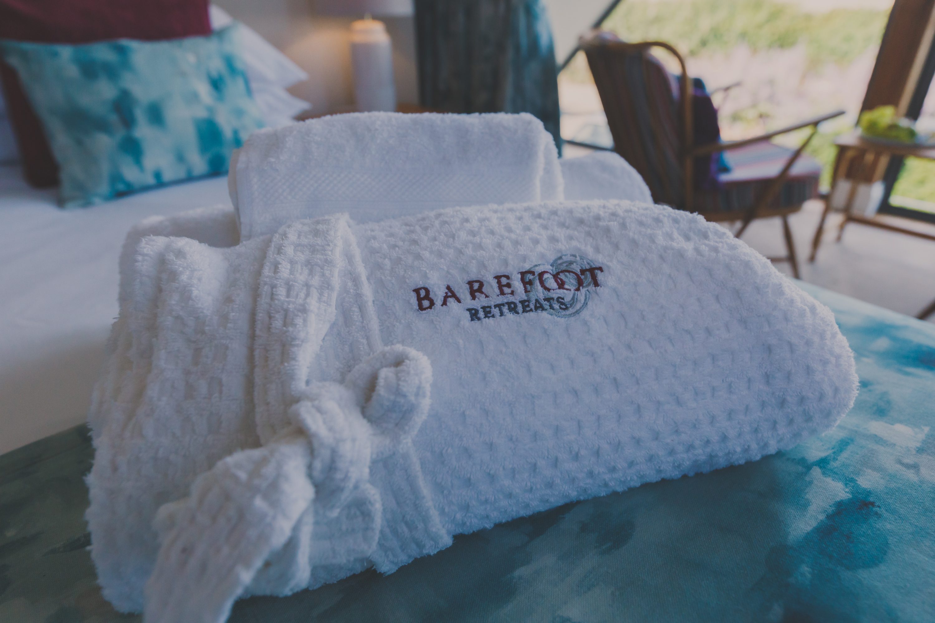 Fluffy bathrobes and a welcome hamper at Barefoot Retreats North Norfolk