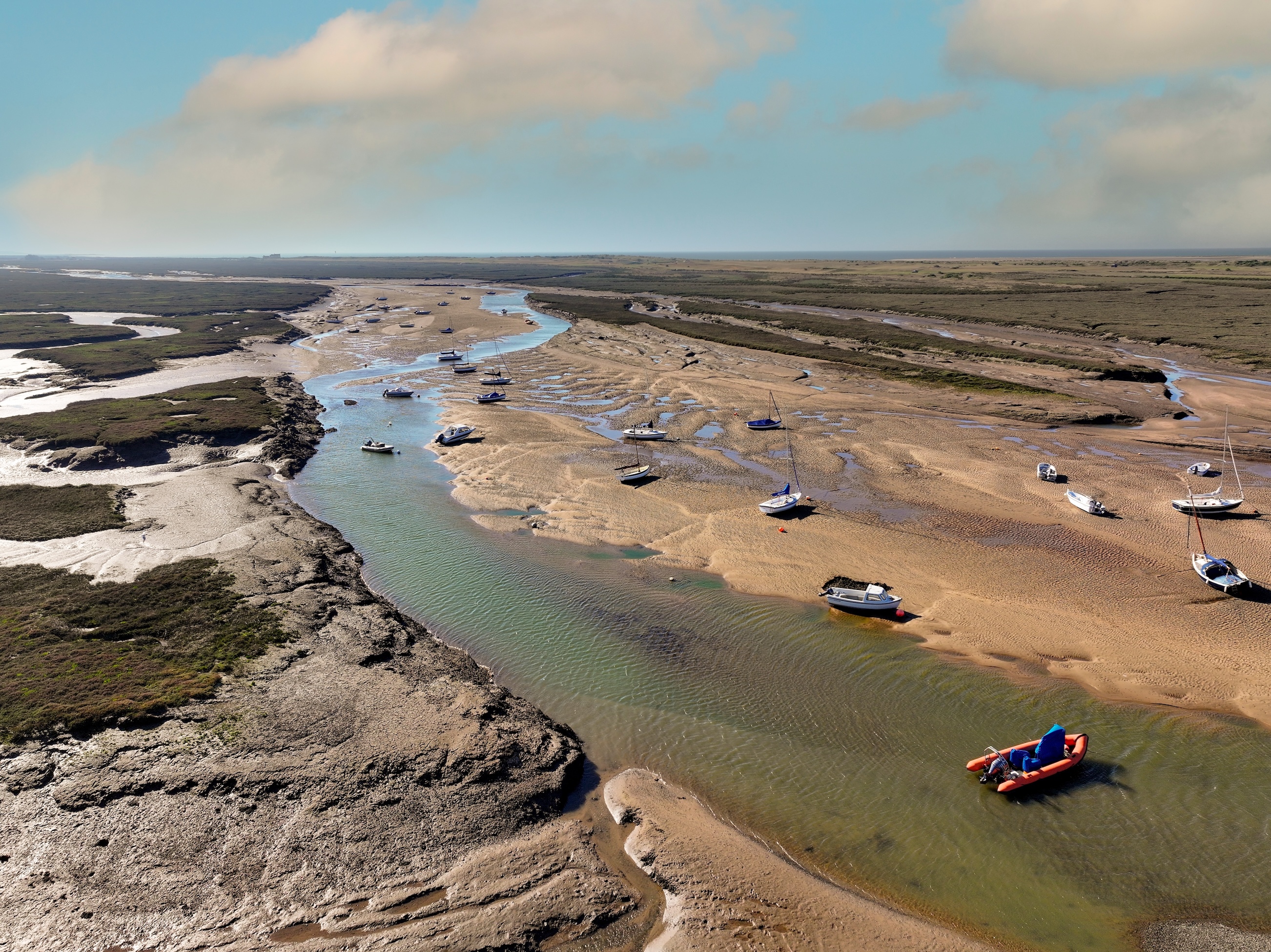 The creeks and marshes of North Norfolk by drone